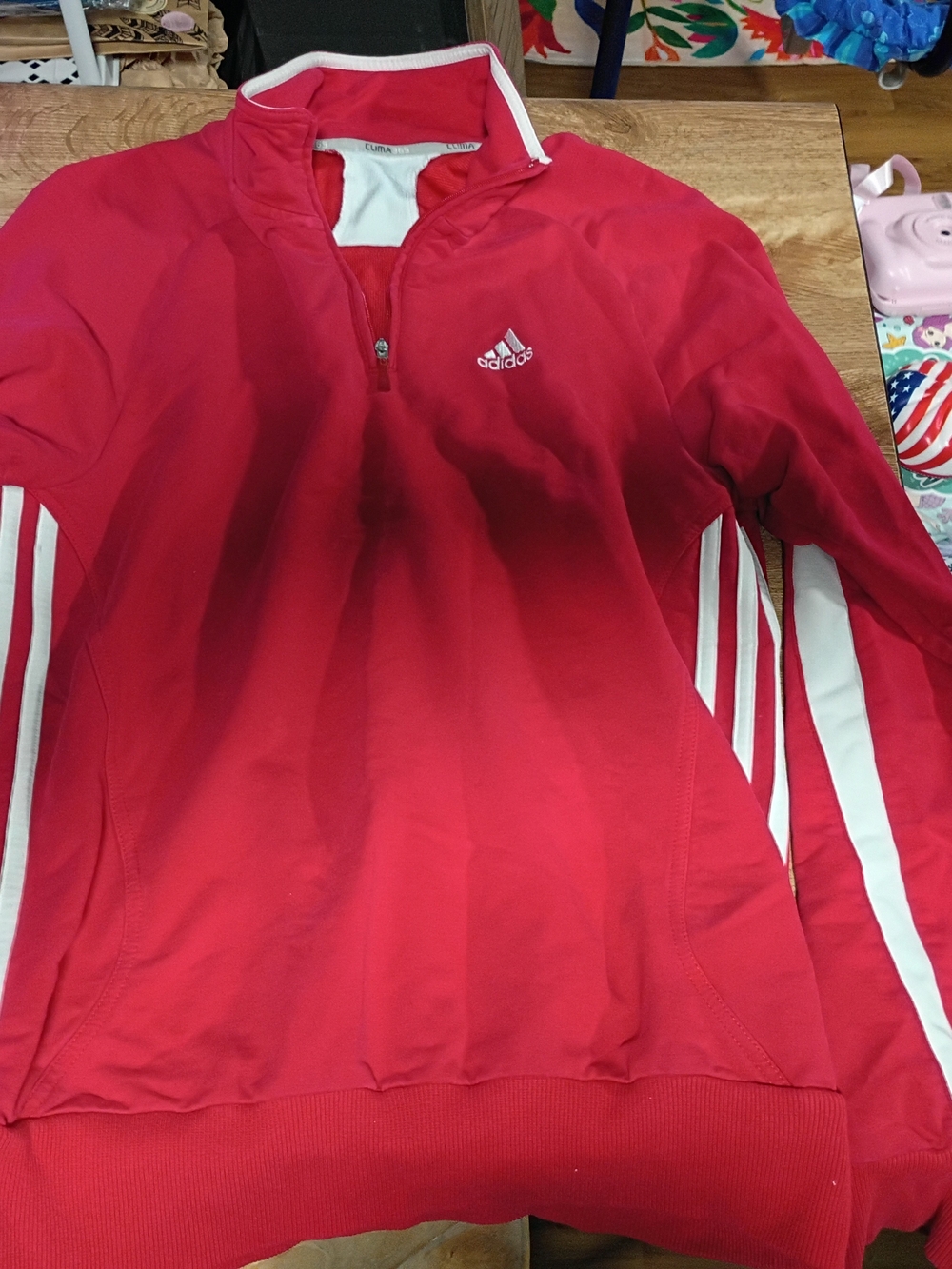 Adidas Women’s Red Zip Athletic Top